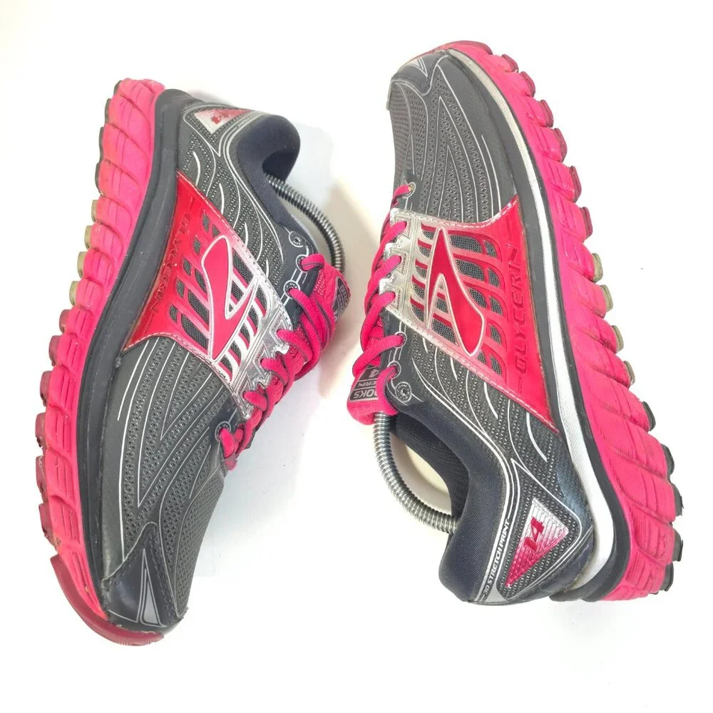 Brooks Ghost 14 Women’s Gray Pink Running Shoes Cushion Support Sneakers 8.5B - Picture 6 of 10